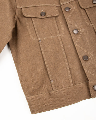 High Low Jacket - 15oz Light Brown Denim