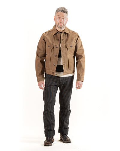 High Low Jacket - 15oz Light Brown Denim