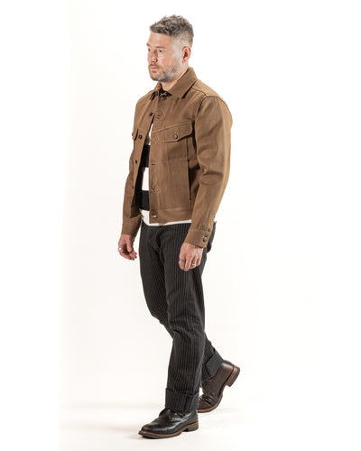 High Low Jacket - 15oz Light Brown Denim
