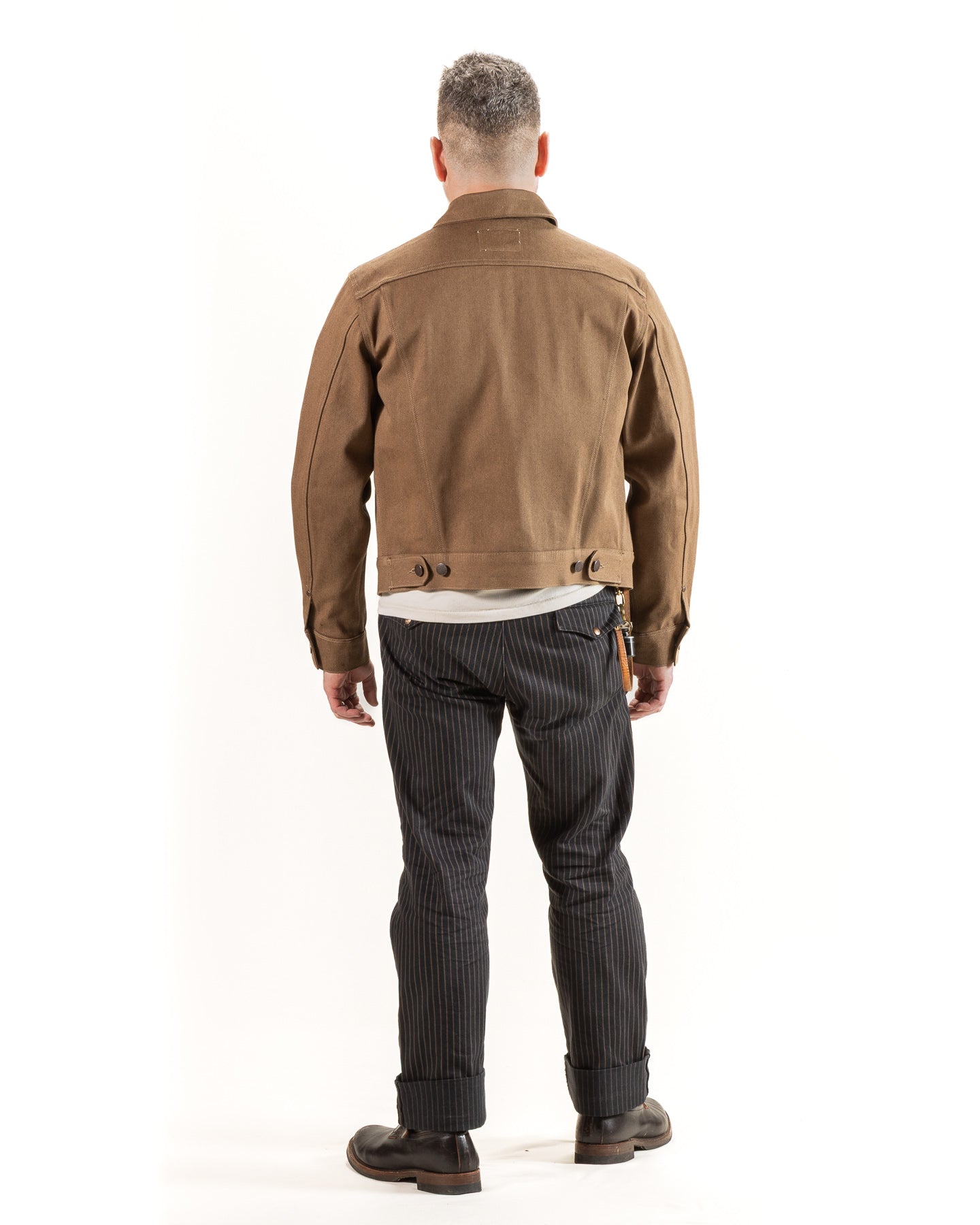 High Low Jacket - 15oz Light Brown Denim