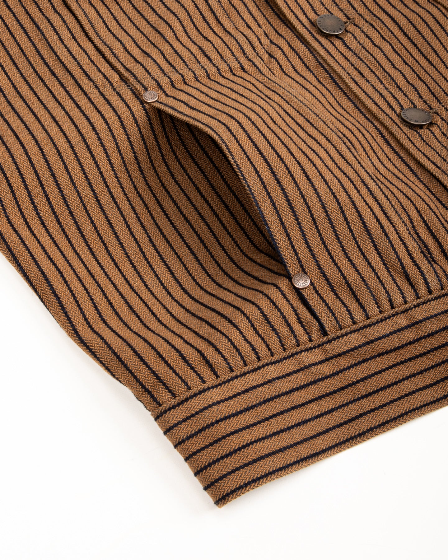 High Low Jacket - Brown Herringbone Dobby