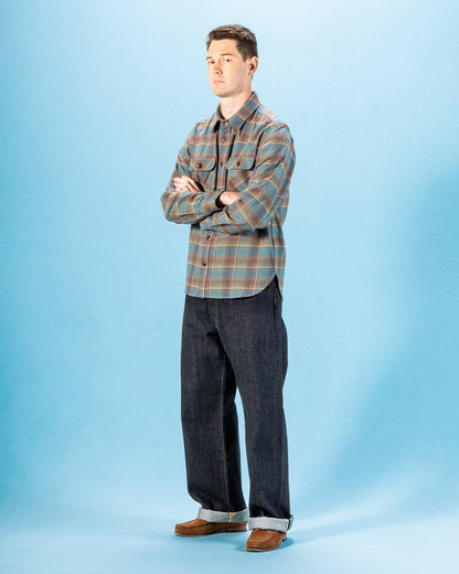 Freenote Jepson Shirt - Dusty Blue Plaid - Standard & Strange