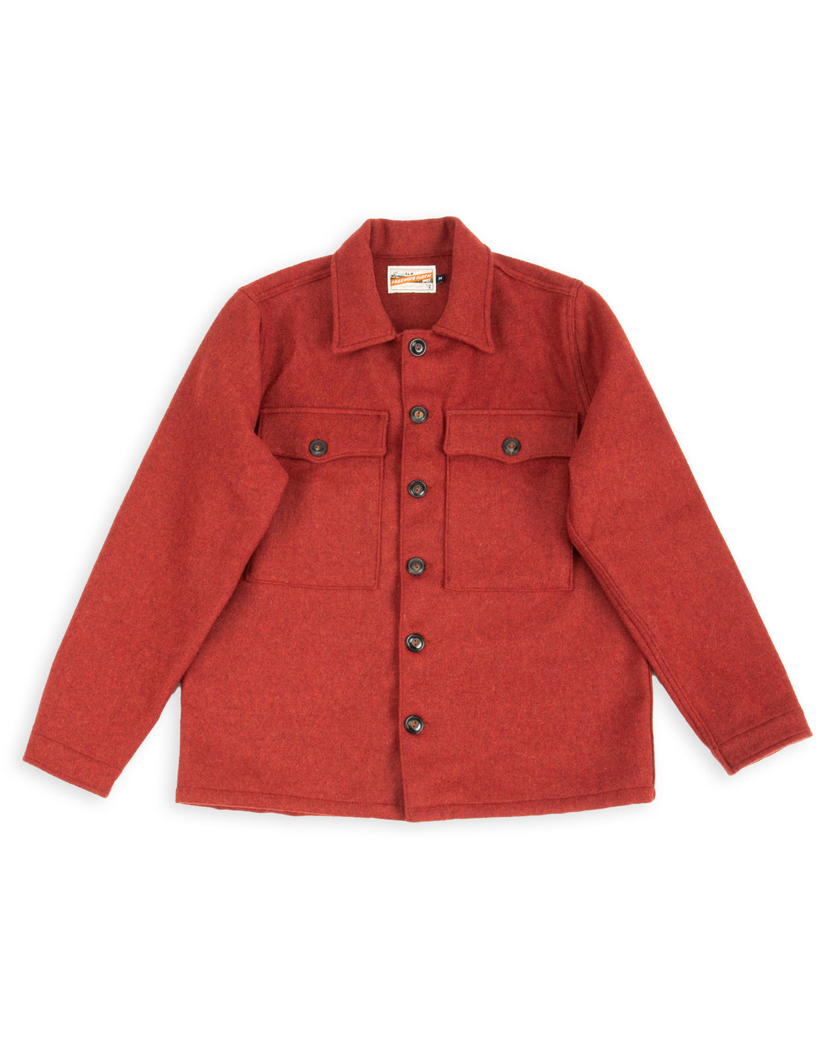 Freenote Midway Wool CPO Shirt - Red - Standard & Strange