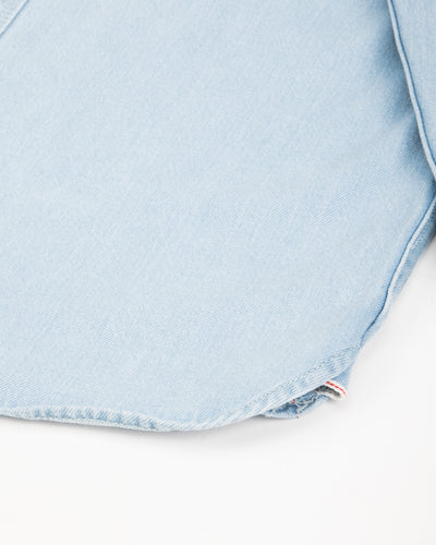 Freenote Modern Western Shirt - 11oz Bleached Denim / Turquoise - Standard & Strange