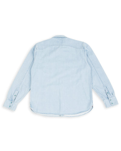 Freenote Modern Western Shirt - 11oz Bleached Denim / Turquoise - Standard & Strange
