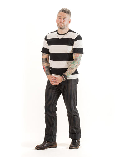 Mooch Tee S/S - Black Stripe