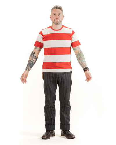 Mooch Tee S/S - Red Stripe