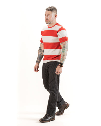 Mooch Tee S/S - Red Stripe