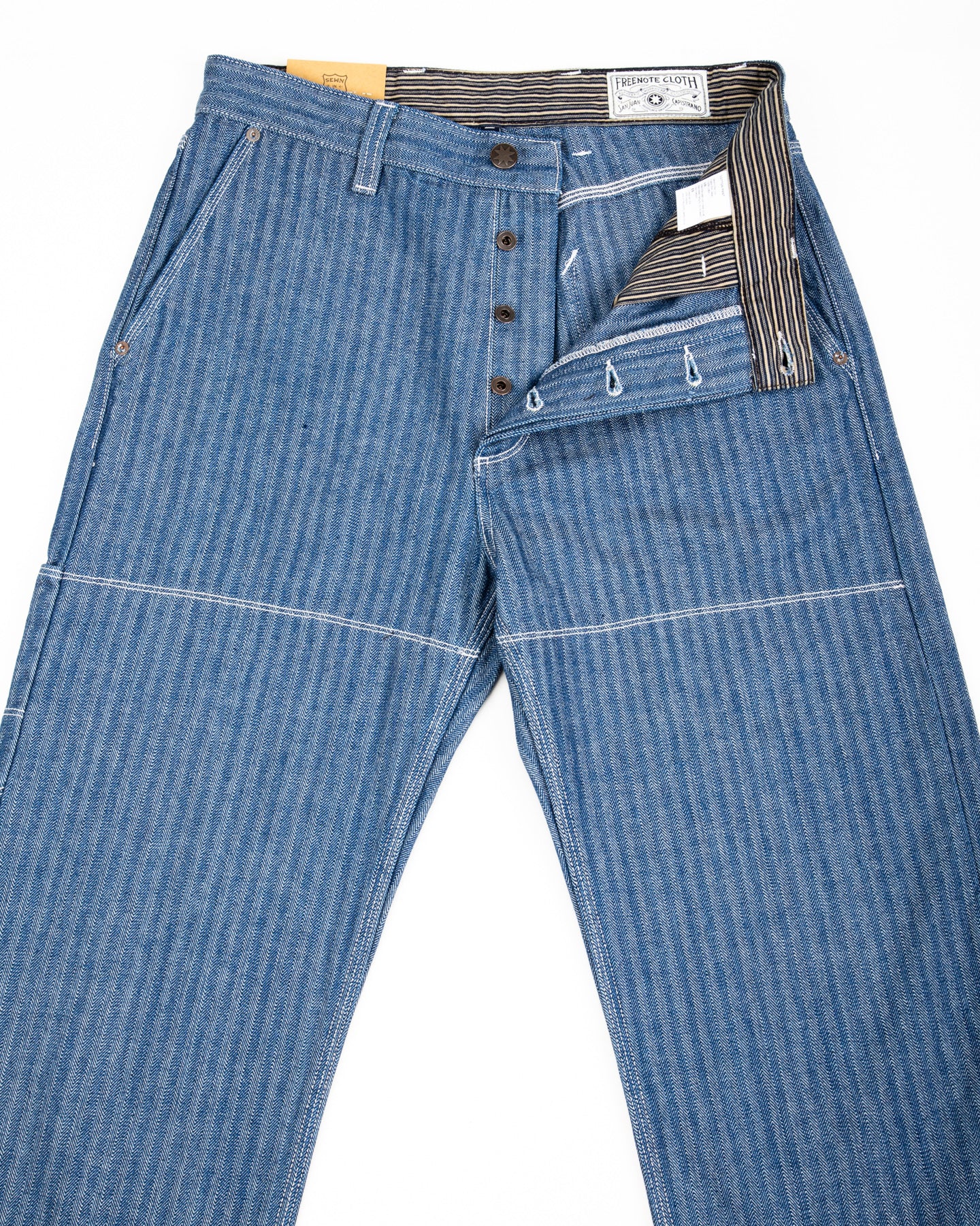 Ortega Pant - 13oz Blue Herringbone
