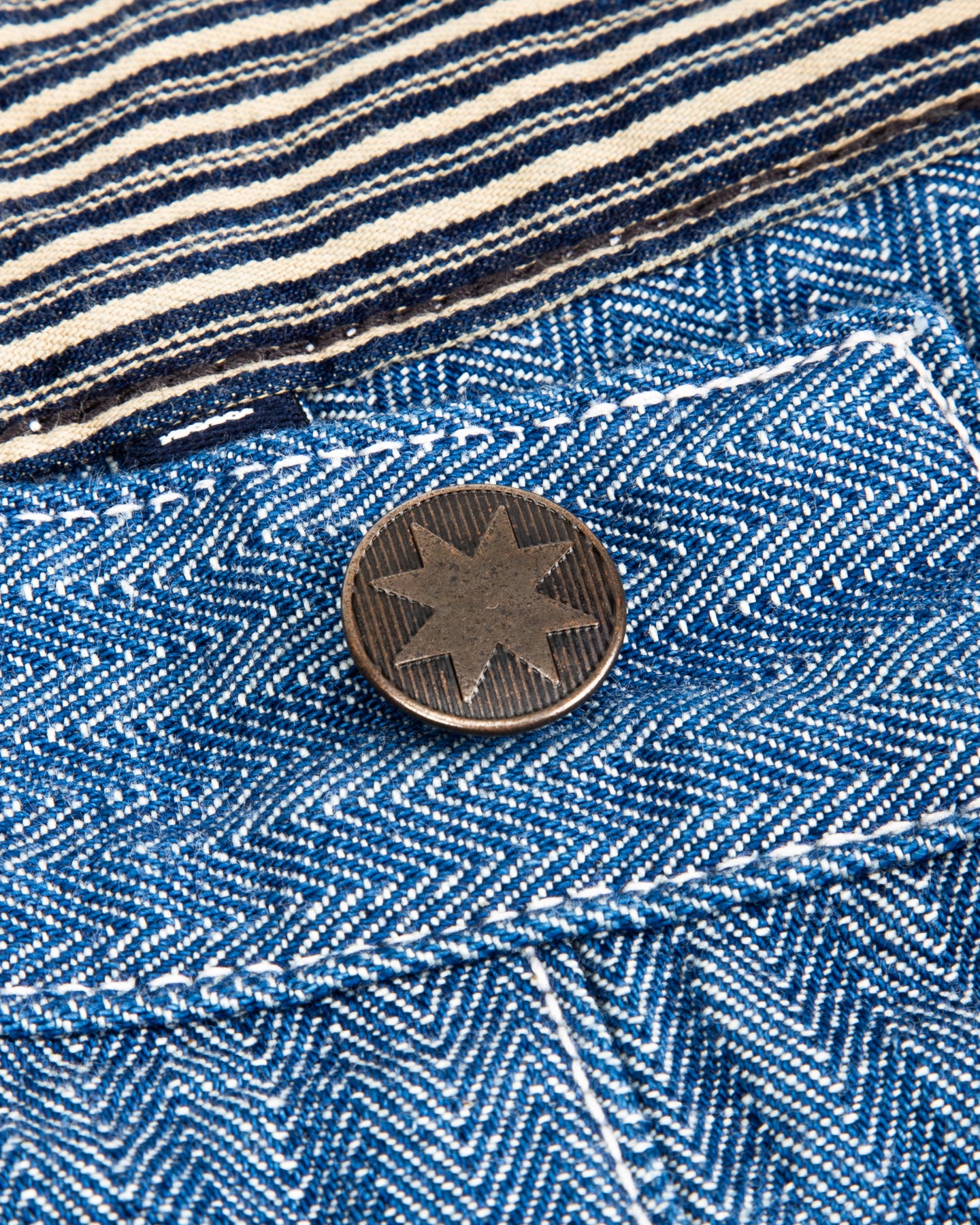 Ortega Pant - 13oz Blue Herringbone