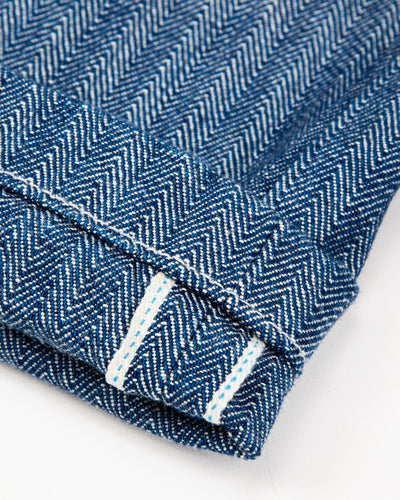 Ortega Pant - 13oz Blue Herringbone