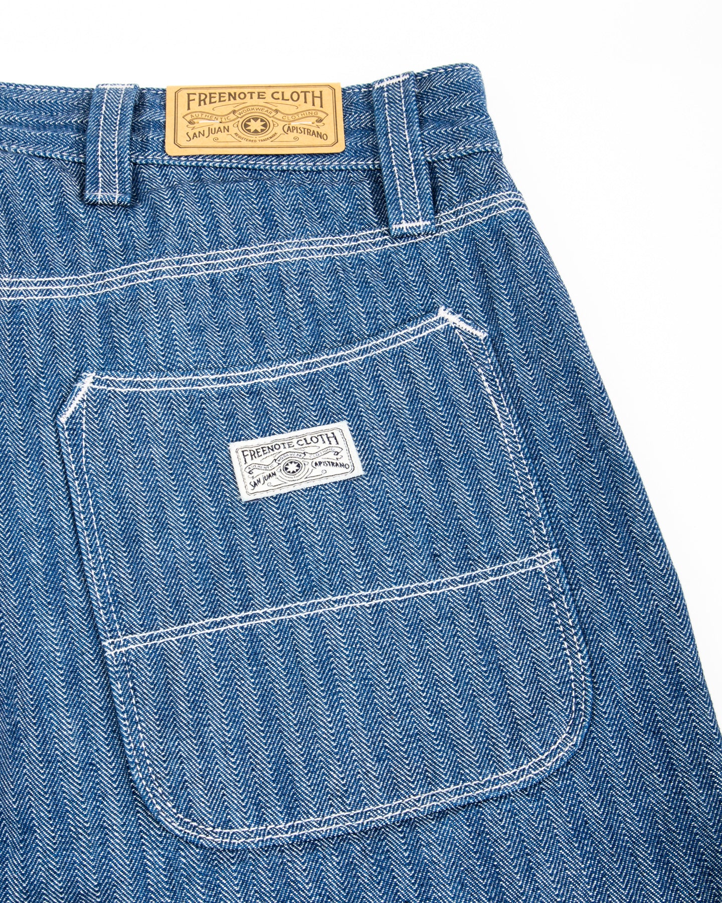 Ortega Pant - 13oz Blue Herringbone