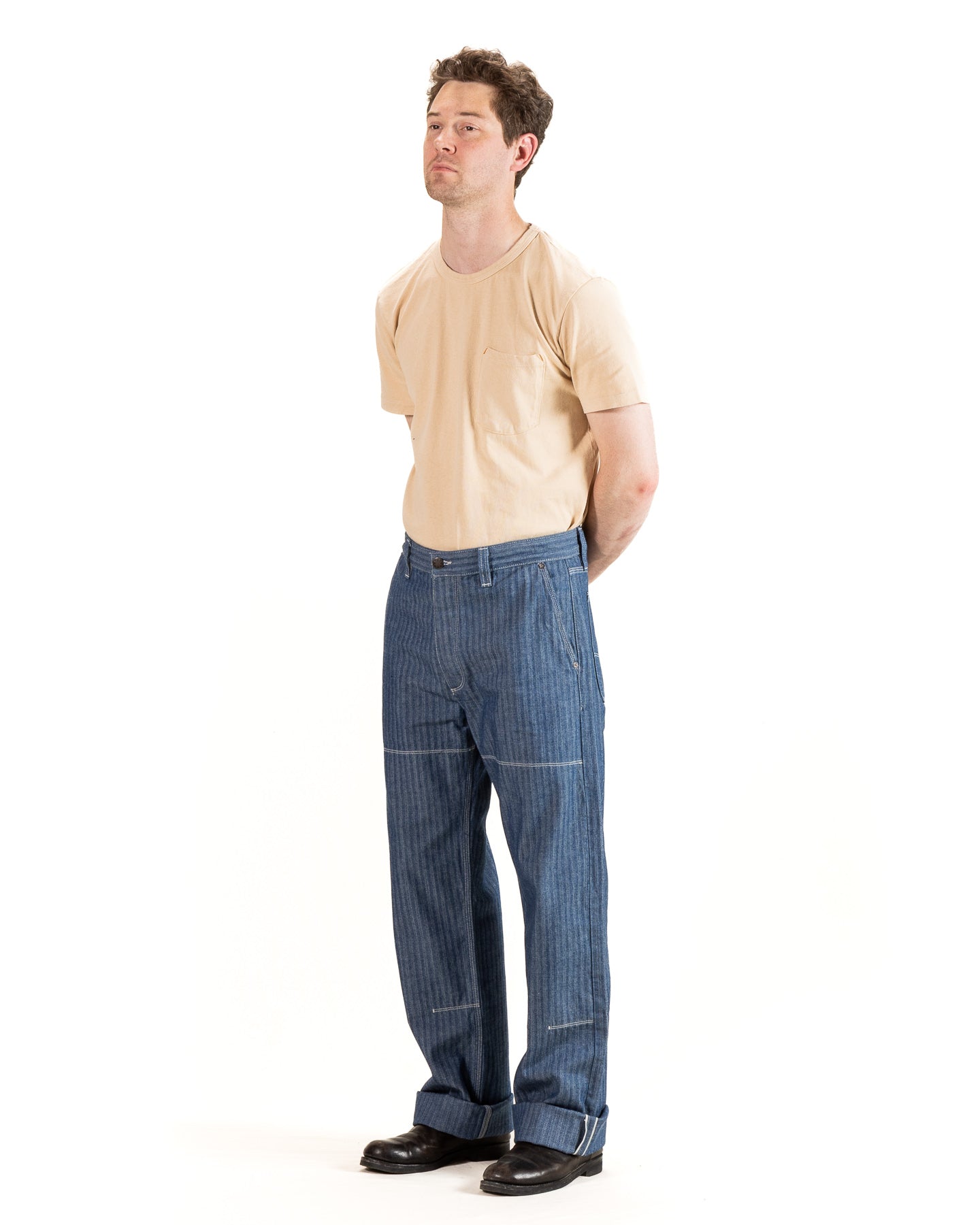 Ortega Pant - 13oz Blue Herringbone