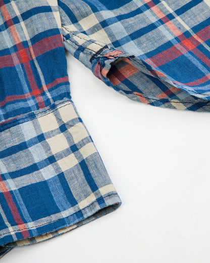 Freenote Western Scout Shirt - Kingfisher Blue Plaid - Standard & Strange