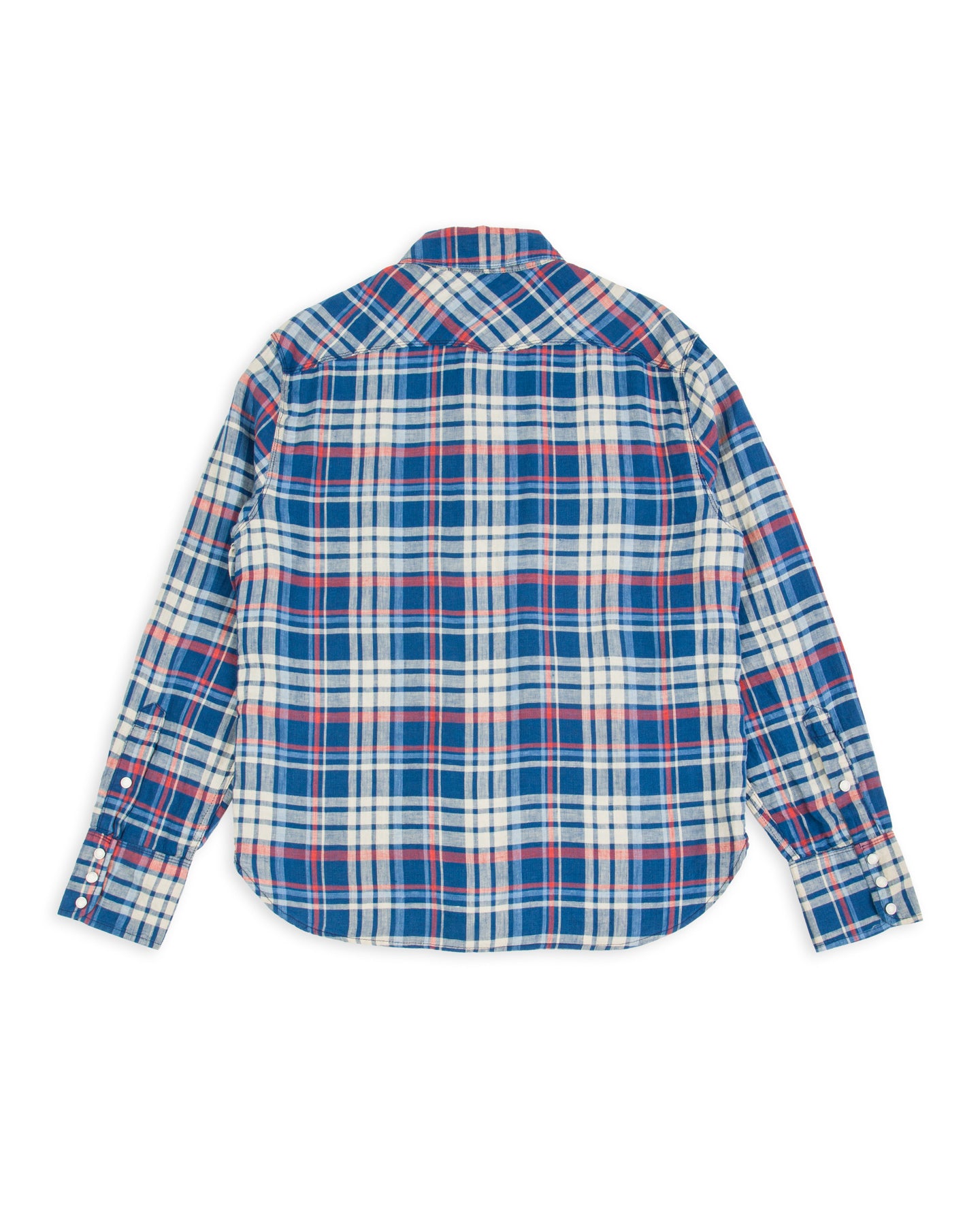 Freenote Western Scout Shirt - Kingfisher Blue Plaid - Standard & Strange