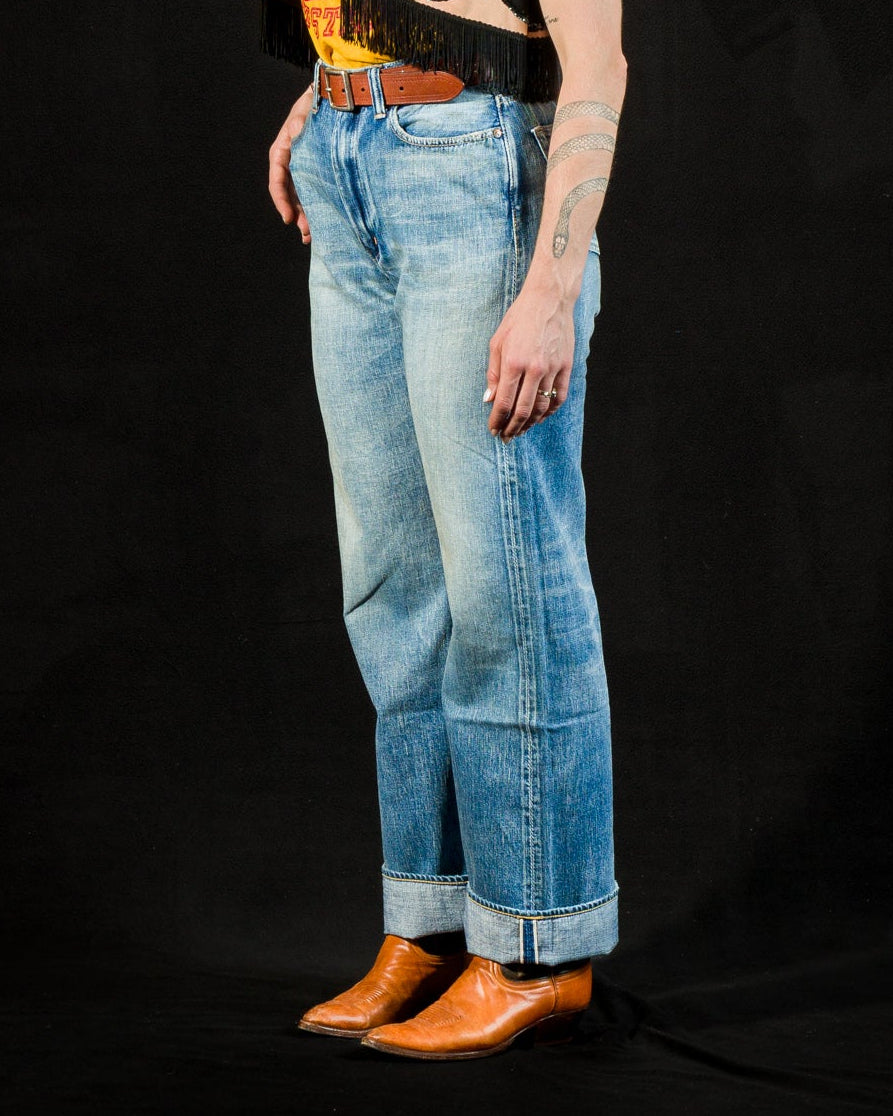 Fullcount 0107SSHW - Womens' Wide Straight "Monroe" - Heavyweight Indigo Blue - Standard & Strange