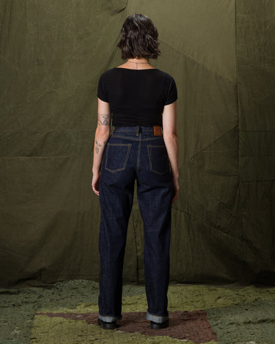 Fullcount 0107-21 - Womens' Wide Straight "Monroe" - One Wash Denim - Standard & Strange