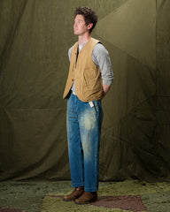 Fullcount 1128HW-4 Indigo Wabash Stripe Farmer's Trousers - Indigo Blue - Standard & Strange