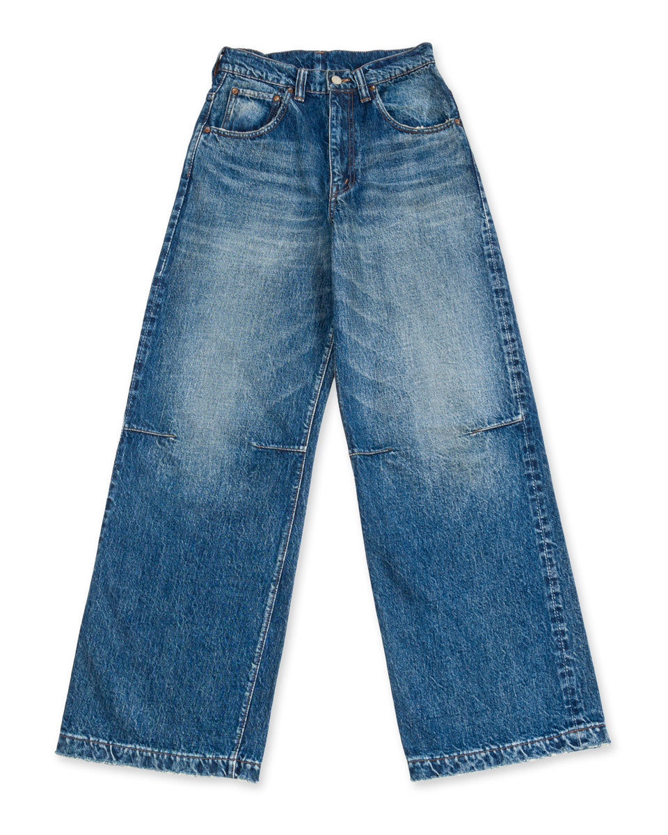 Fullcount 1134HW - Women's Oxford Baggy Denim Dartford - Raw Indigo - Standard & Strange