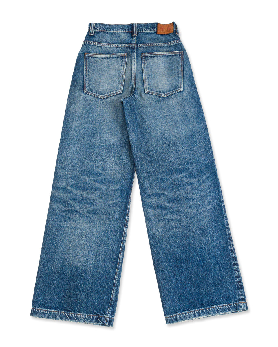 Fullcount 1134HW - Women's Oxford Baggy Denim Dartford - Raw Indigo - Standard & Strange