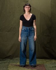 Fullcount 1134HW - Women's Oxford Baggy Denim Dartford - Raw Indigo - Standard & Strange