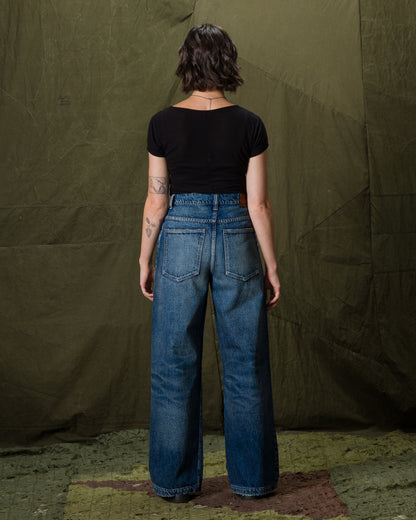 Fullcount 1134HW - Women's Oxford Baggy Denim Dartford - Raw Indigo - Standard & Strange