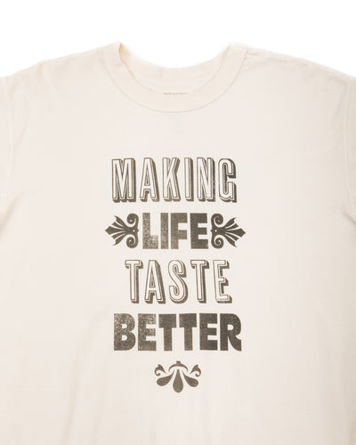 Fullcount MAKING LIFE TASTE BETTER Tee - Ecru 42 - Standard & Strange