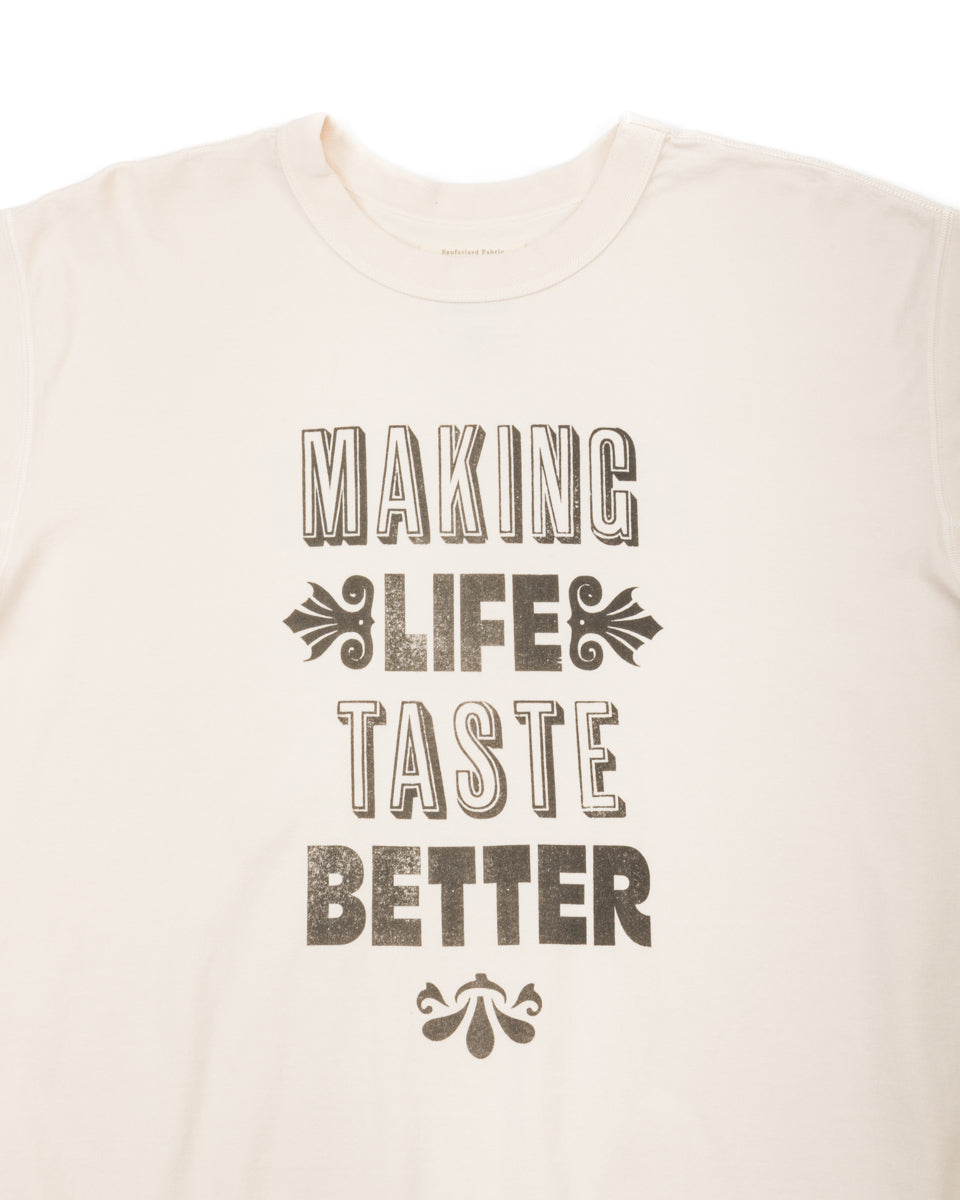 Fullcount MAKING LIFE TASTE BETTER Tee - Ecru 42 - Standard & Strange