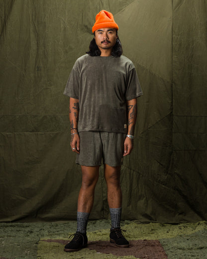 Fullcount Tencel Pile Tee - Olive - Standard & Strange