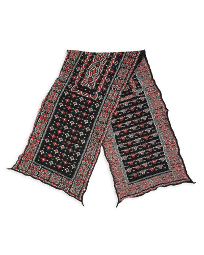 Kapital Fulling Wool HAPPY Scarf Colorful BIG-MAMA BANDANA - Black - Standard & Strange