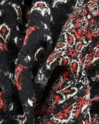 Kapital Fulling Wool HAPPY Scarf Colorful BIG-MAMA BANDANA - Black - Standard & Strange