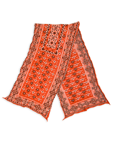 Fulling Wool HAPPY Scarf Colorful BIG-MAMA BANDANA - Orange