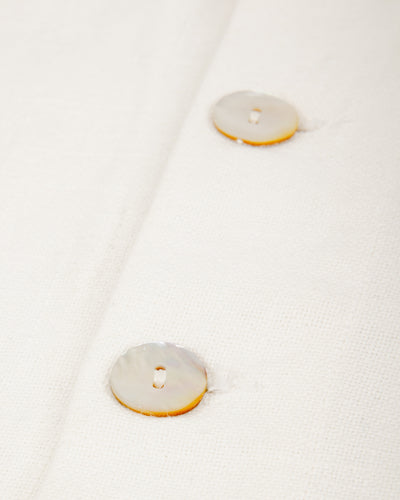 Gathering Farmer Jacket - White Handloom Cotton - Standard & Strange