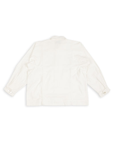 Gathering Farmer Jacket - White Handloom Cotton - Standard & Strange