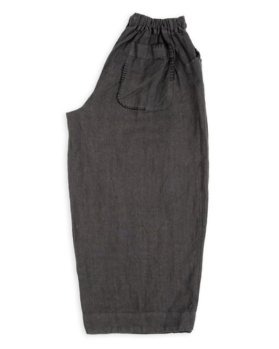 Gathering Fisherman Pant - Black Linen Stonewash - Standard & Strange