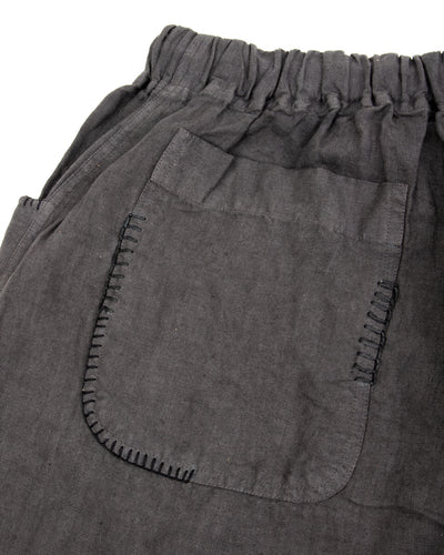 Gathering Fisherman Pant - Black Linen Stonewash - Standard & Strange