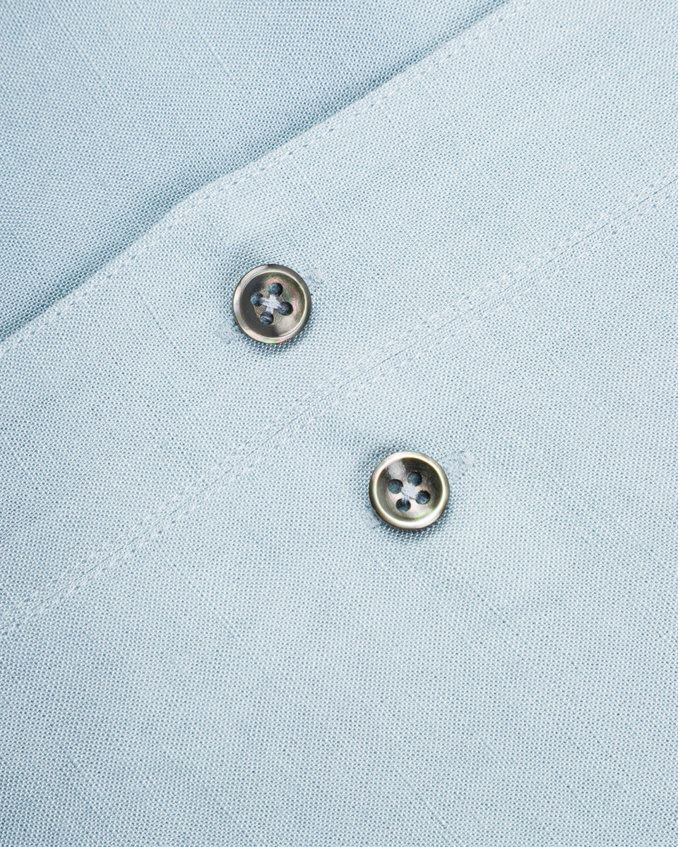 Gorsch Bamboo Linen Double Short Sleeve Shirt - Baby Blue - Standard & Strange