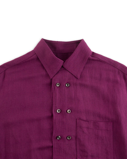 Gorsch Bamboo Linen Double Short Sleeve Shirt - Purple - Standard & Strange