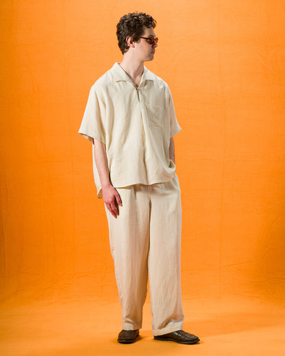 Gorsch Bamboo Linen Easy Trousers - Beige - Standard & Strange