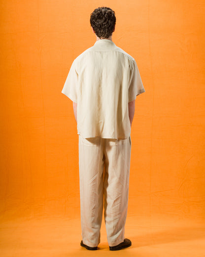 Gorsch Bamboo Linen Easy Trousers - Beige - Standard & Strange