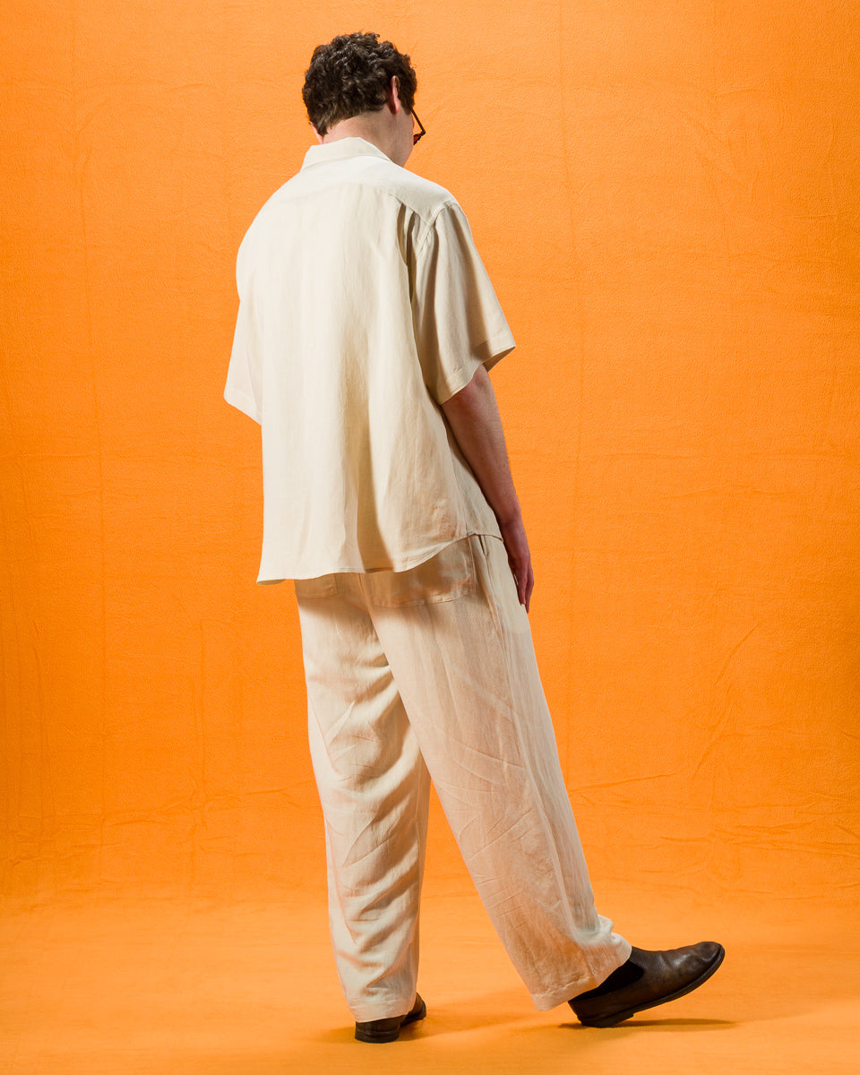 Gorsch Bamboo Linen Easy Trousers - Beige - Standard & Strange