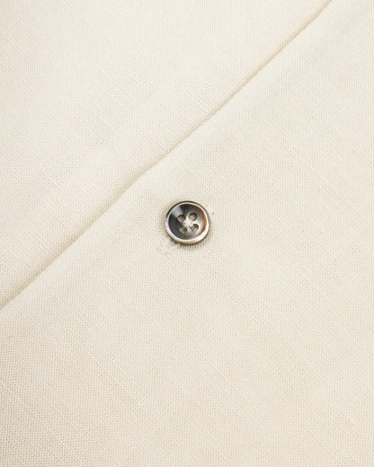 Gorsch Bamboo Linen Open Collar Short Sleeve Shirt - Beige - Standard & Strange