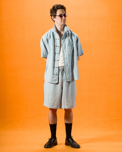 Gorsch Bamboo Linen Shorts - Baby Blue - Standard & Strange