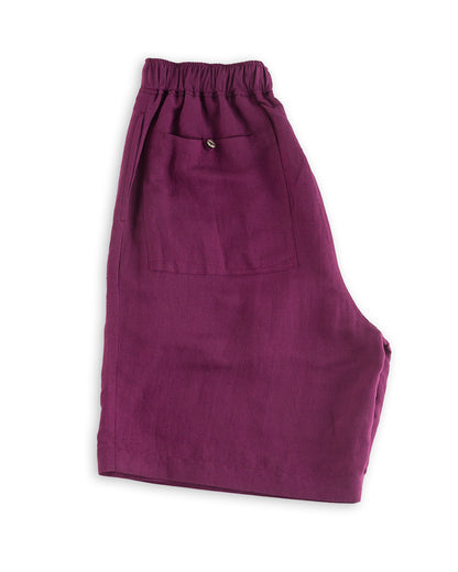 Gorsch Bamboo Linen Shorts - Purple - Standard & Strange