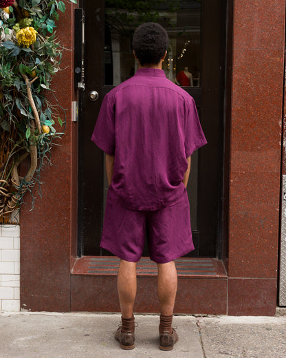 Gorsch Bamboo Linen Shorts - Purple - Standard & Strange