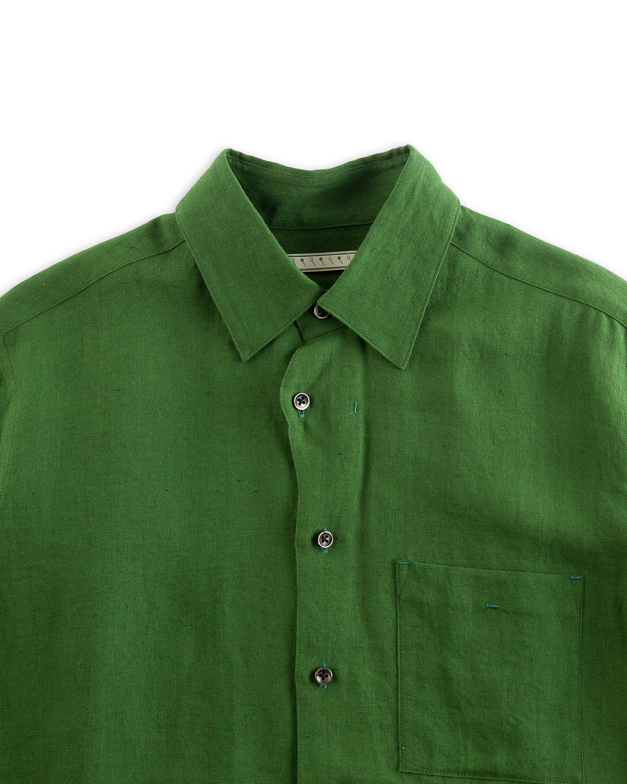 Belgian Linen Collar Shirt - Green – Standard & Strange
