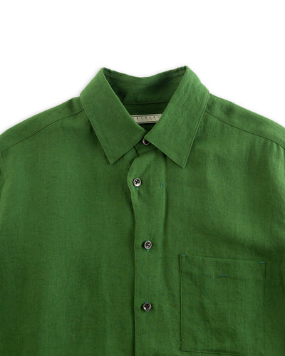 Gorsch Belgian Linen Collar Shirt - Green - Standard & Strange
