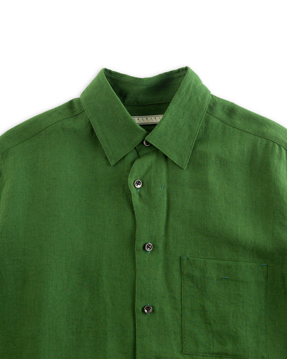 Gorsch Belgian Linen Collar Shirt - Green - Standard & Strange