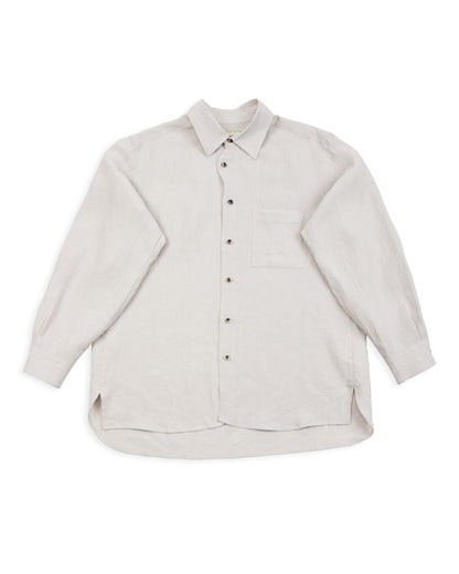 Gorsch Belgian Linen Collar Shirt - Light Grey - Standard & Strange