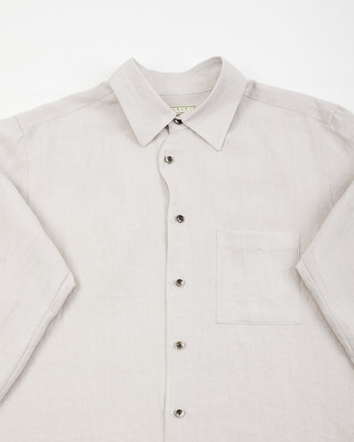 Gorsch Belgian Linen Collar Shirt - Light Grey - Standard & Strange
